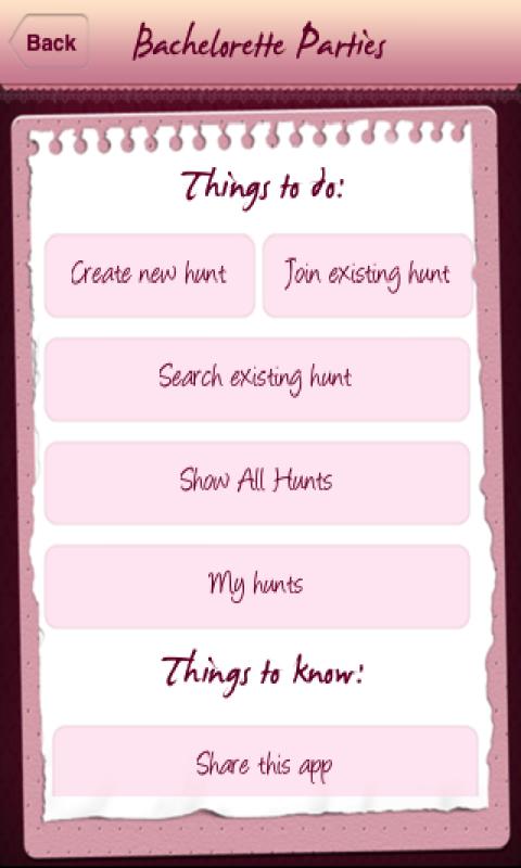 Bachelorette Scavenger Hunt Screen 2