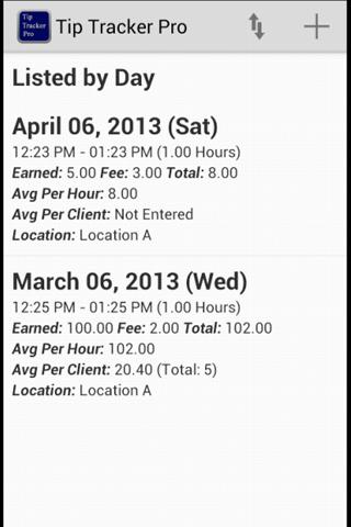 Tip Tracker Pro (No ad) Screen 1