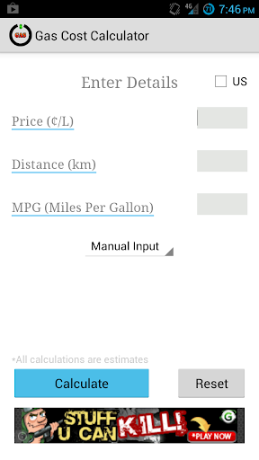 Gas Cost Calculator