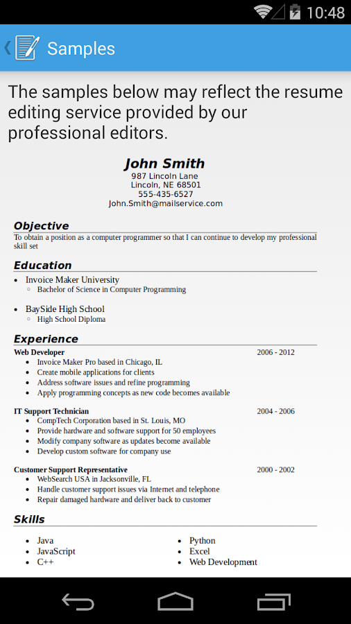 resume builder pro is the highest rated resume maker in the google ...