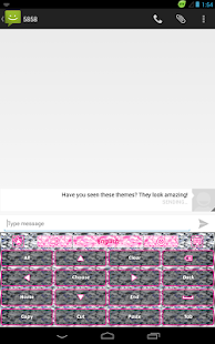 GO Keyboard Pink Diamonds - screenshot thumbnail