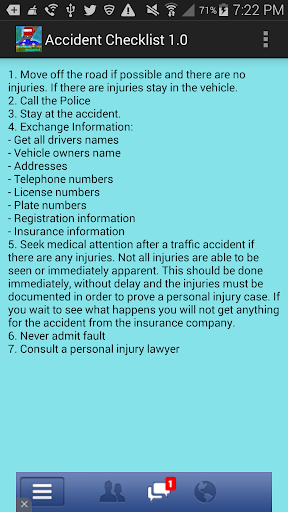 Accident Checklist