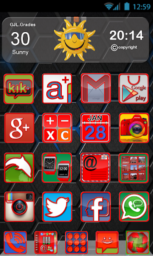 GLE theme Red Frame Colorful