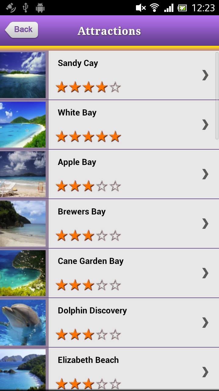 UK Virgin Island Offline Guide Screen 3