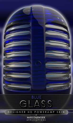 glass poweramp skin blue