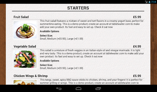 Tablet Waiter Lite Screenshots 6