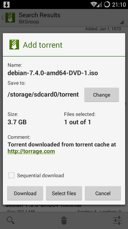 tTorrent Lite - Torrent Client - screenshot