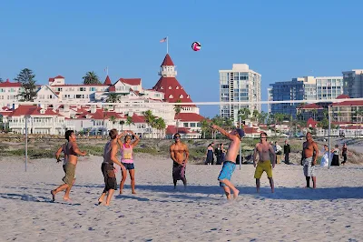 Beach Volleyball in Coronado, near San Diego, California.