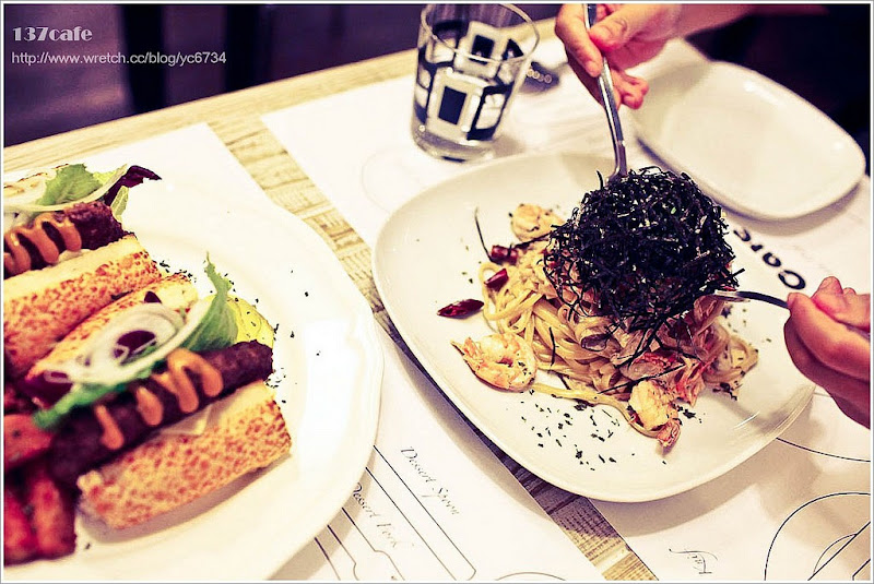 松山延吉街‧137 Cafe。感人的雙蝦細扁麵