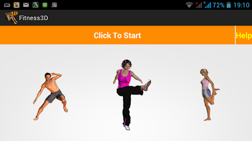 Android application Fitness3DPro screenshort