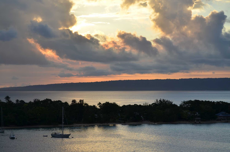 A sunset on the South Pacific island nation of Vanuatu.