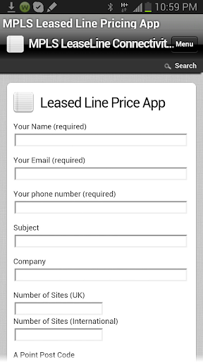 MPLS Leased line pricing app