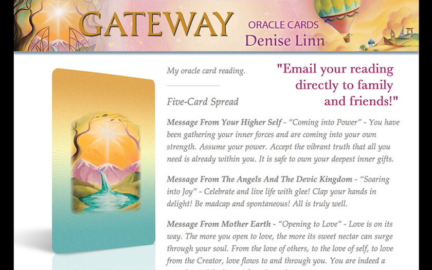 Gateway Oracle Cards Screen 3