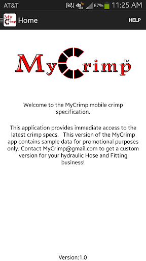 MyCrimp – Crimp Specifications