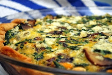Three Cheese-Vegetable Quiche