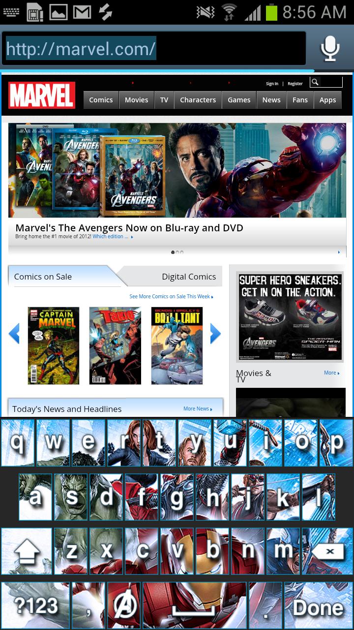Avengers Keyboard Skins Screen 1