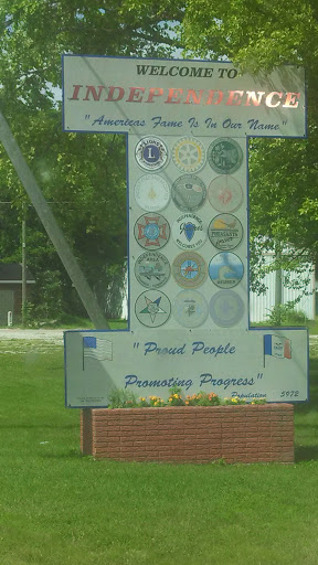 Old Independence Welcome Sign