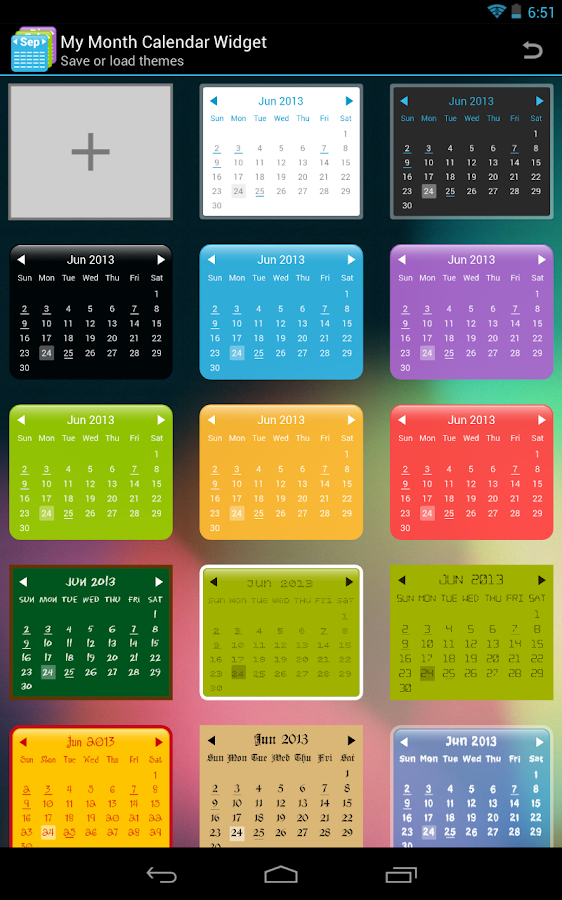 My Month Calendar Widget - screenshot