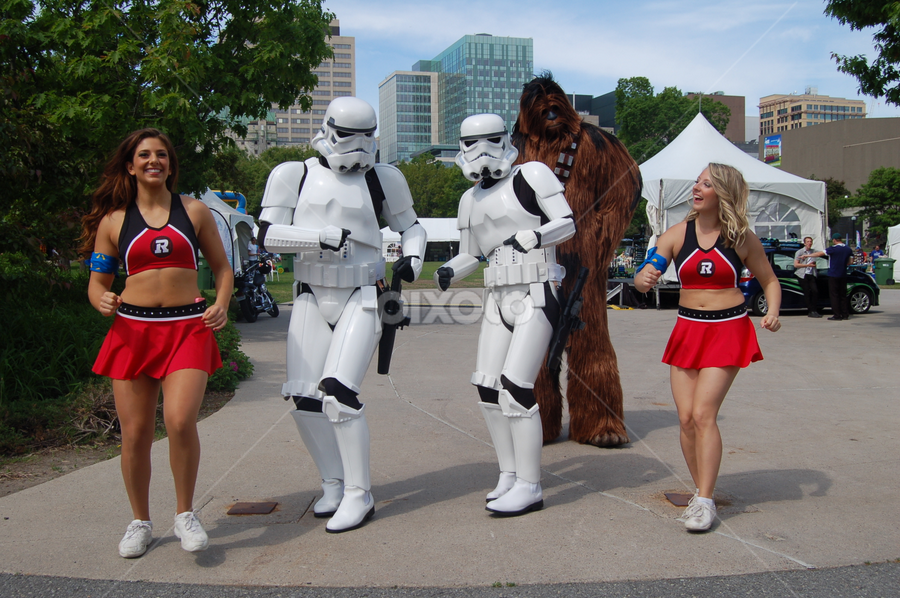 Starwars and Redblack cheerleaders by Debbie Annable Carr - News & Events Entertainment