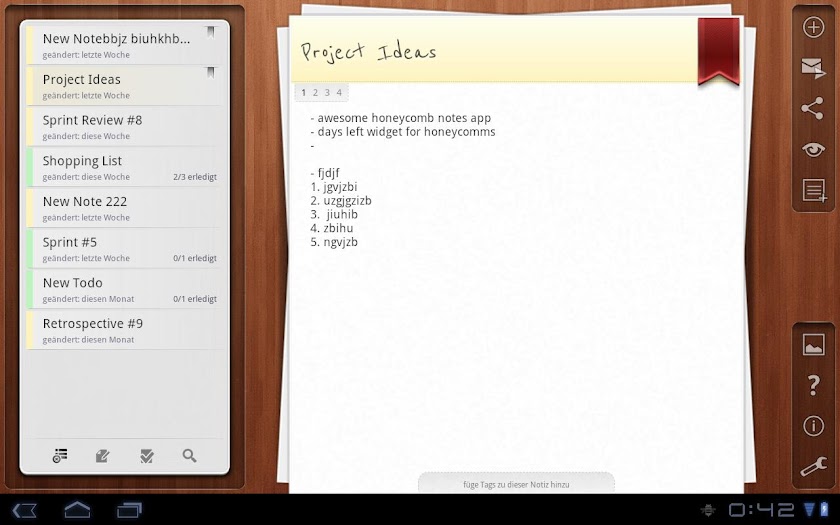 Beautiful Notes Screen 2