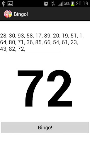 Bingo Numbers: 宾果游戏 数发生器