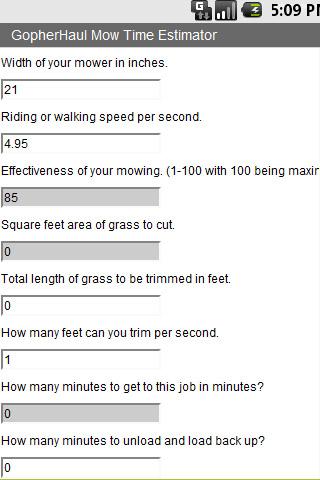 Android application Mow Time Lawn Care Business screenshort