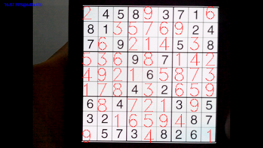 Realtime Sudoku Solver