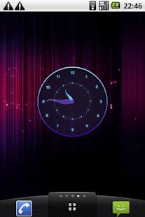 Stylish Glowing Clock Widget