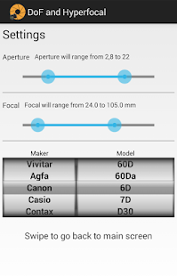 Free Hyperfocal and DoF Free APK for PC