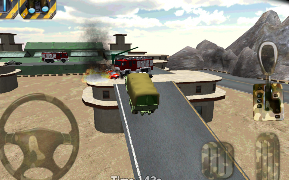 Android application Parking 3D - Army parking war screenshort