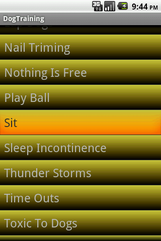 Dog Training Guide Screen 3