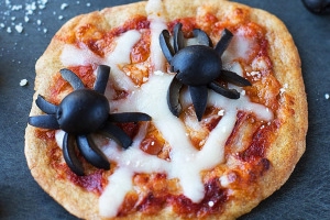 Mini Spooky Spider Pizzas Recipe