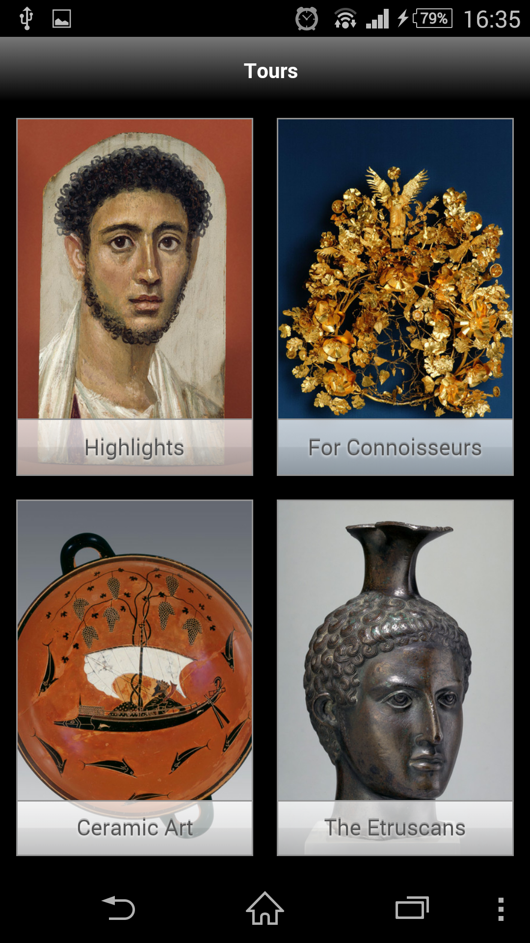 Android application Antiquities Munich Mediaguide screenshort