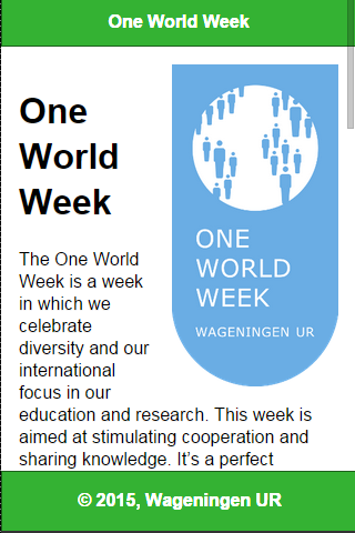 One World Week Wageningen