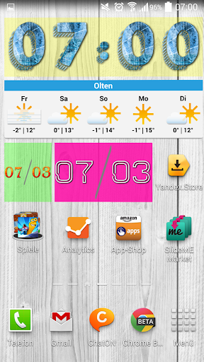 Yaclock digital clock Widget