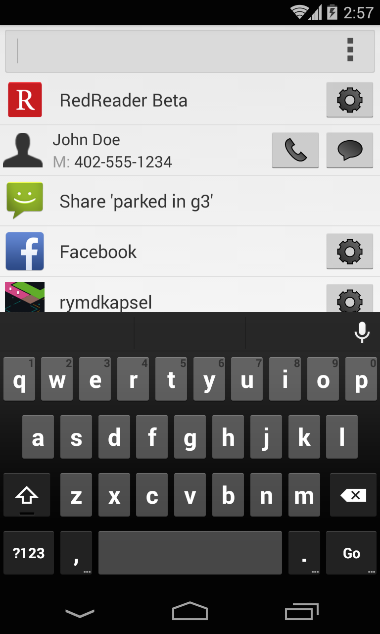 Android application Conjure - Search your phone screenshort
