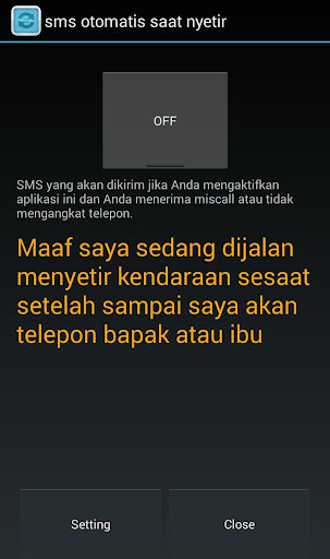 Sms otomatis saat nyetir - pro