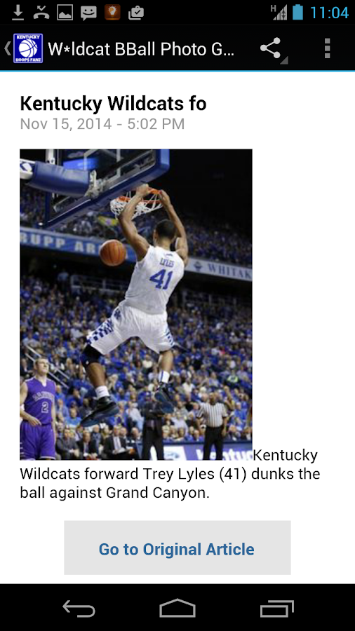 What schedule information can you find on the official UK Wildcats website?