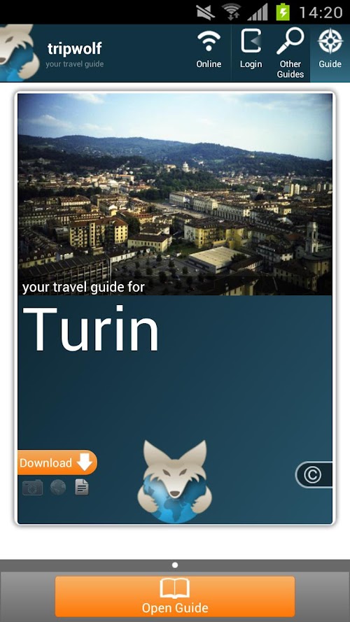 Android application Turin Premium Guide screenshort