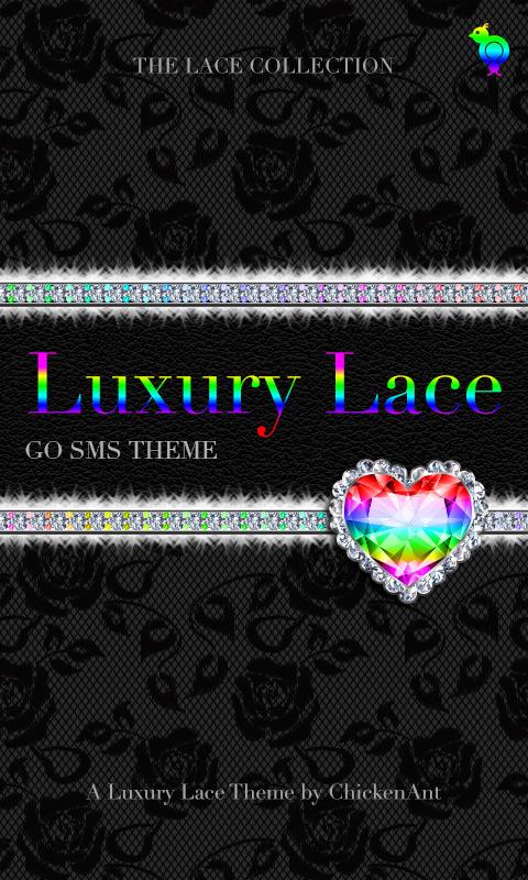 Android application Rainbow Luxury Lace Theme SMS screenshort