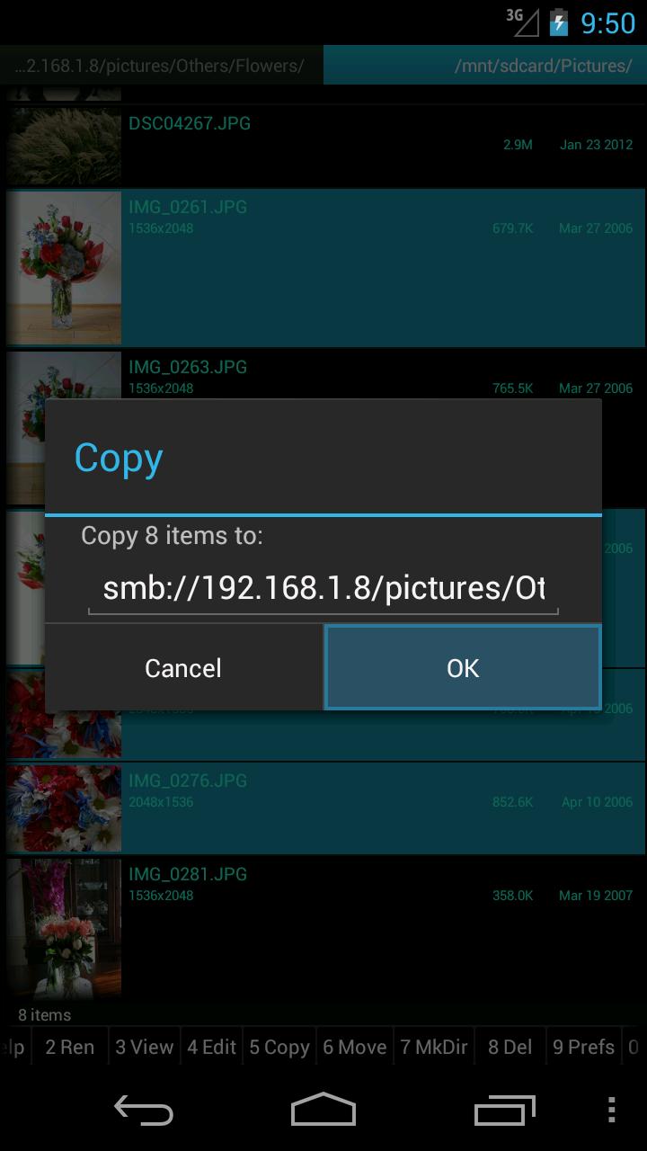 SMB plugin for Ghost Commander Screen 2
