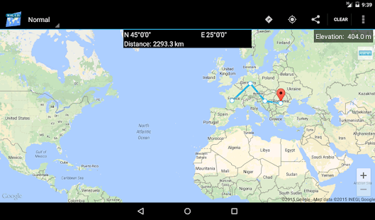 Map Coordinates Screenshot