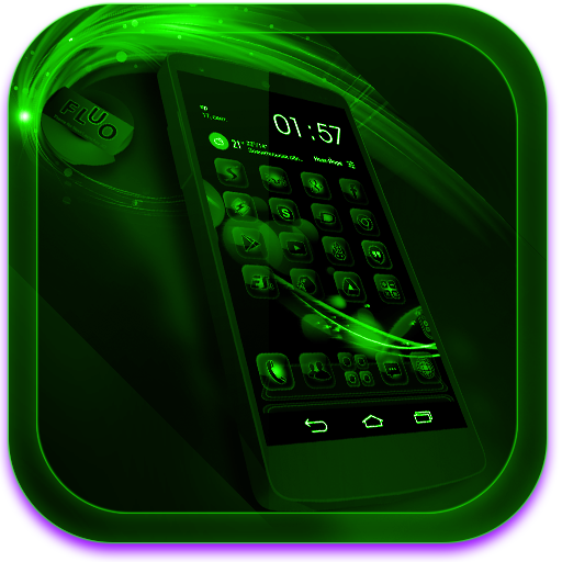 Next Launcher Theme FluOGreen LOGO-APP點子