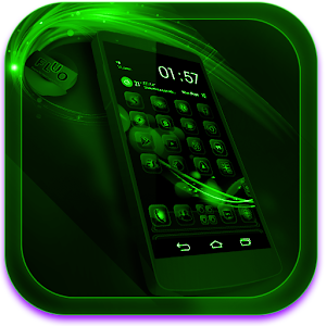 Next Launcher Theme FluOGreen logo