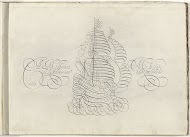 Schrijfvoorbeeld met admiraalsschip