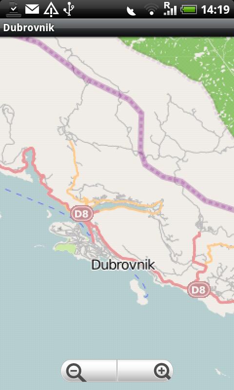 Dubrovnik Street Map Screen 1