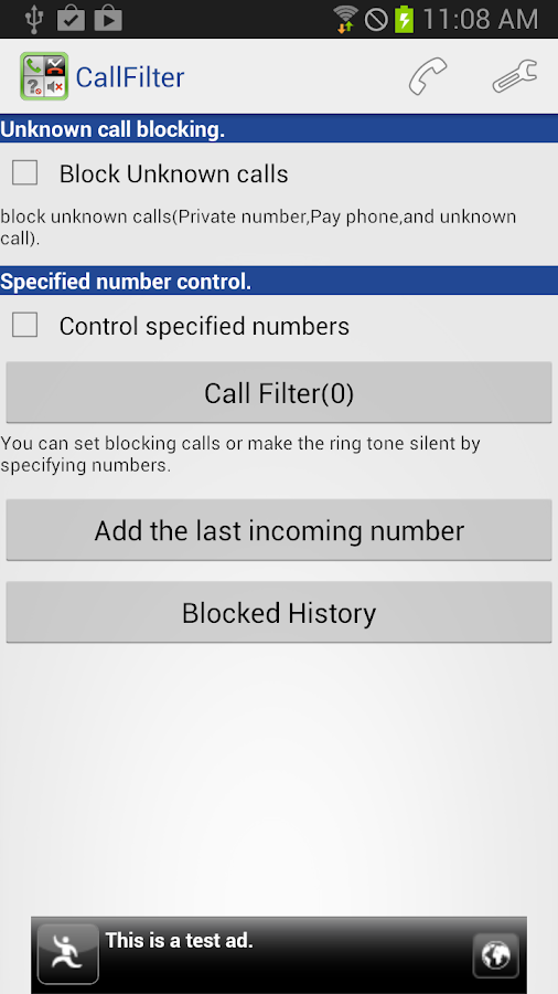    Call Filter- screenshot  
