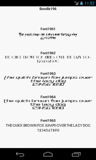 Fonts for FlipFont 196