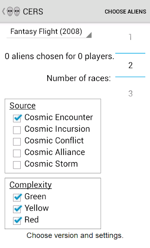 Cosmic Encounter Race Selector