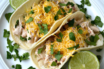 Creamy Slow Cooker Chicken Tacos